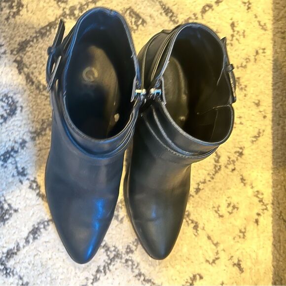 G by Guess Black DUSTYN Ankle Boots with Buckles Size 6 - Picture 4 of 10